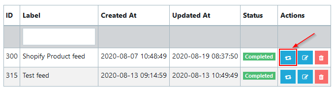 On demand export