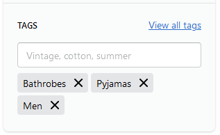 Tags in Shopify